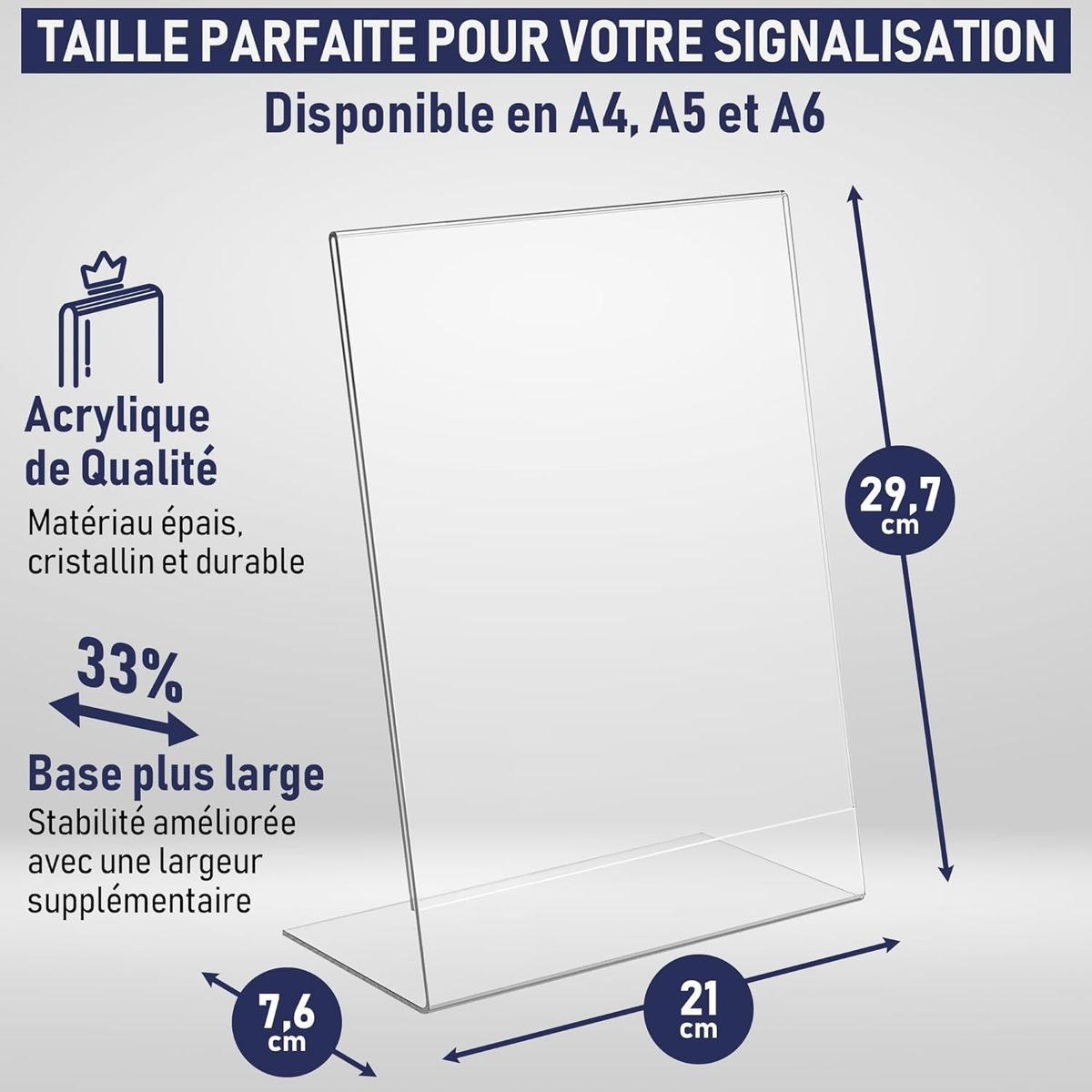 Présentoir de comptoir transparent
